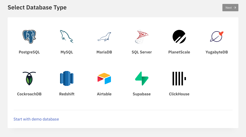 Draxlr add database